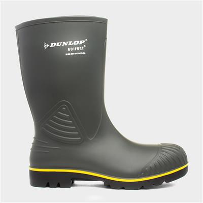 Mens Green Heavy Duty Calf Welly B440631