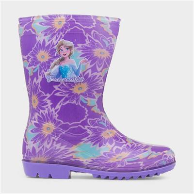 Kids Purple PVC Welly