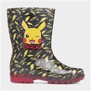 Pokémon Ezra Kids Black PVC Welly (Click For Details)