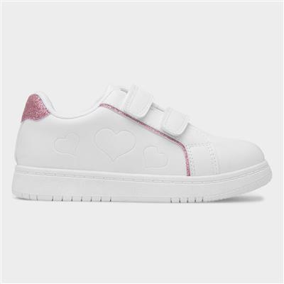 Buttermere Kids White Easy Fasten Trainer