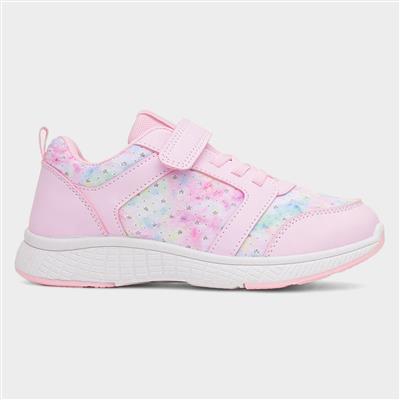 Fowey Kids Pink Easy Fasten Trainer