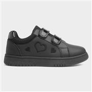 XL Buttermere Kids Black Easy Fasten Trainer (Click For Details)