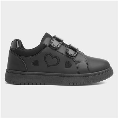 Buttermere Kids Black Easy Fasten Trainer