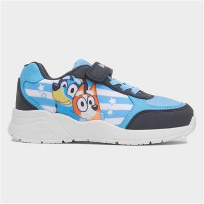 Stripe Kids Blue Easy Fasten Trainer