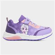 Disney Frozen Kids Lilac Light Up Trainer (Click For Details)