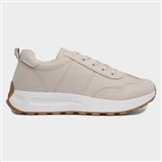 Krush Bay Womens Beige Lace Up Trainer (Click For Details)