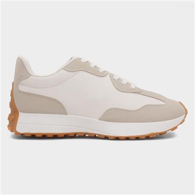 Lacy Womens Beige Lace Up Trainer