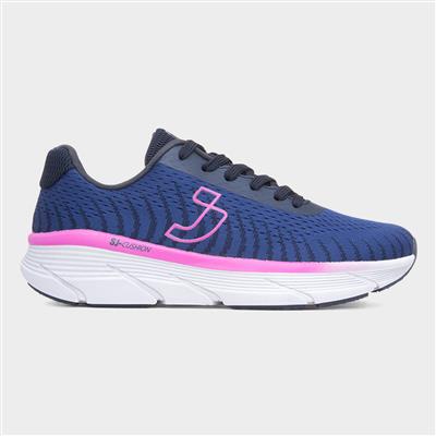 Womens Navy Lace Up Trainer