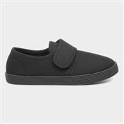 XL Trent Kids Black Easy Fasten Plimsoll (Click For Details)