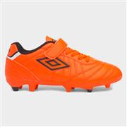 Umbro Speciali Liga Jnr Kids Orange Football Boot (Click For Details)