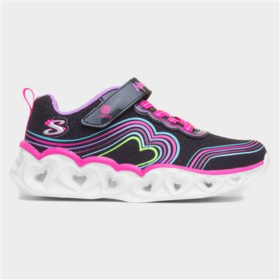 Retro Hearts Kids Light Up Trainers