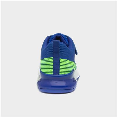 XL Exe Kids Blue Easy Fasten Knitted Trainer-820006 | Shoe Zone