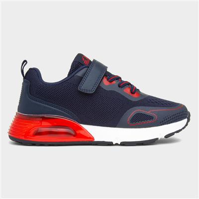 Gambia Kids Navy Easy Fasten Trainer