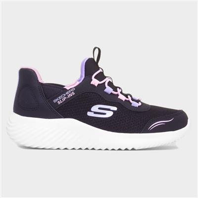 Slip Ins Bounder Kids Black Trainer