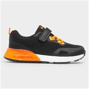 XL Gambia Kids Black & Orange Easy Fasten Trainer (Click For Details)