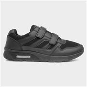 XL Aragon Mens Black Easy Fasten Trainer (Click For Details)