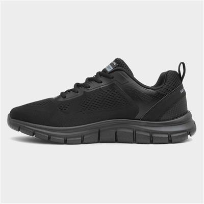 Skechers Track Broader Mens Black Lace Up Trainer-83009 | Shoe Zone