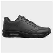 XL Stinear Mens Black Lace Up Trainer (Click For Details)