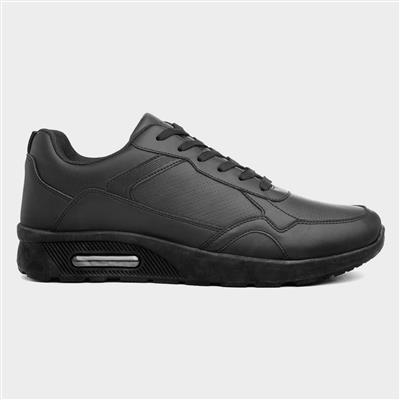 Stinear Mens Black Lace Up Trainer