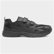 XL Weaver Mens Black Easy Fasten Trainer (Click For Details)