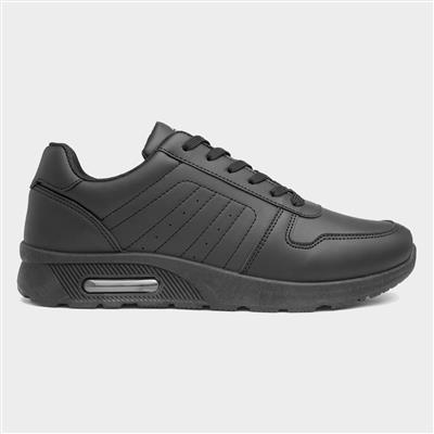 Spey Mens Black Lace Up Trainer