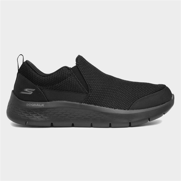 Skechers Go Walk Flex Men's Black Slip On Trainer-830276 | Shoe Zone