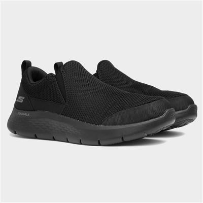 Skechers Go Walk Flex Men's Black Slip On Trainer-830276 | Shoe Zone