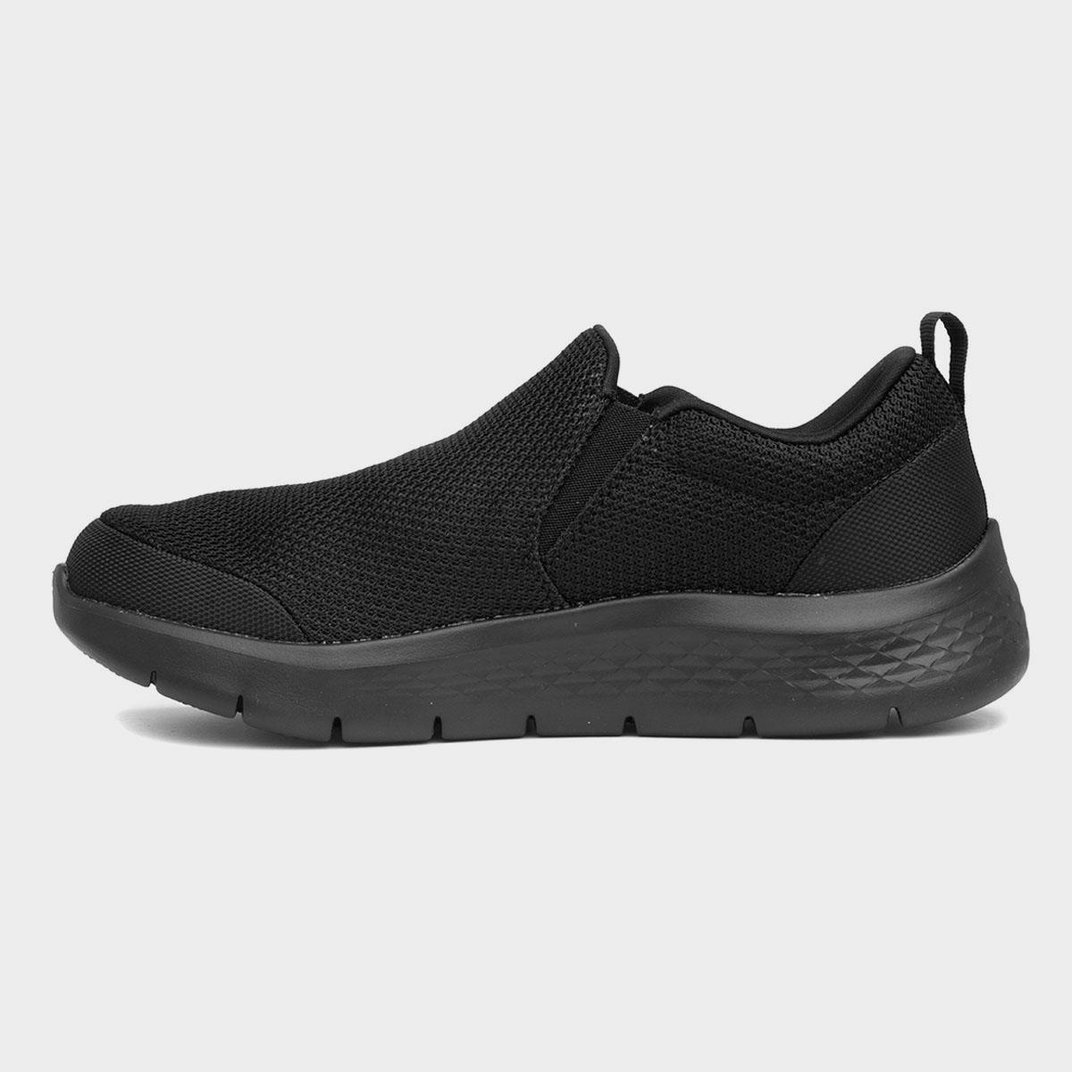 Skechers Go Walk Flex Men's Black Slip On Trainer-830276 | Shoe Zone