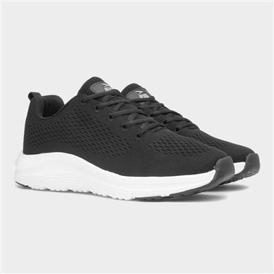 Osaga Crater Mens Black Lace Up Knitted Trainer-83030 | Shoe Zone