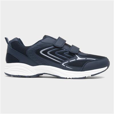 Walden Mens Navy Easy Fasten Trainer