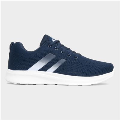 Rhine Mens Navy Lace Up Trainer