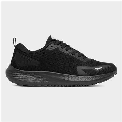 Apollo Mens Black Lace Up Trainer