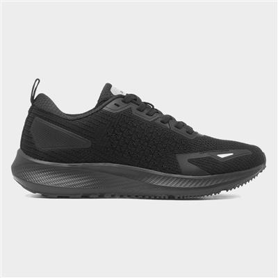 Apollo Mens Black Lace Up Trainer