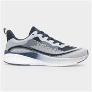 Osaga Peak Mens Grey & Navy Knitted Trainer (Click For Details)