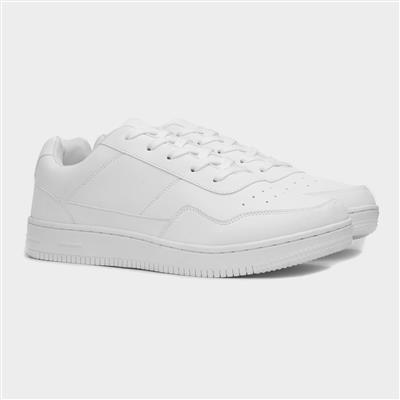 XL Axe Mens White Lace Up Trainer-83092 | Shoe Zone