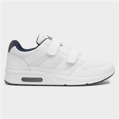 Aragon Unisex White Easy Fasten Trainer