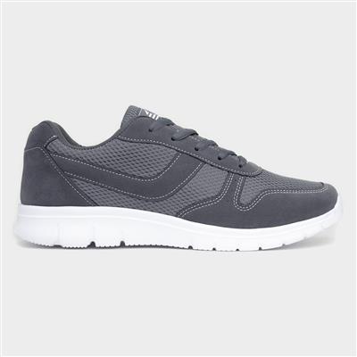 Elter Mens Grey Lace Up Trainer