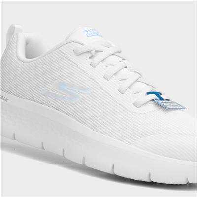 Skechers go walk white leather on sale