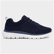 XL Thames Womens Blue Knitted Lace Up Trainer (Click For Details)