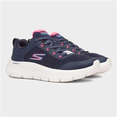 Skechers Go Walk Flex Caley Womens Navy Trainer-84031 | Shoe Zone