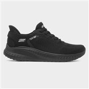 Skechers Slip Ins Womens Black Vegan Trainer (Click For Details)