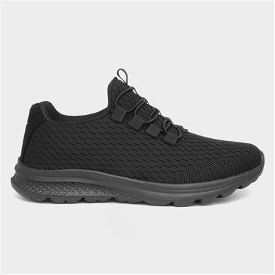 Lunar Womens Black Slip On Trainer