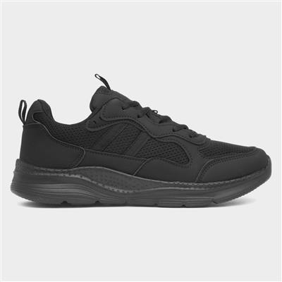 Hudson Womens Black Mesh Trainer