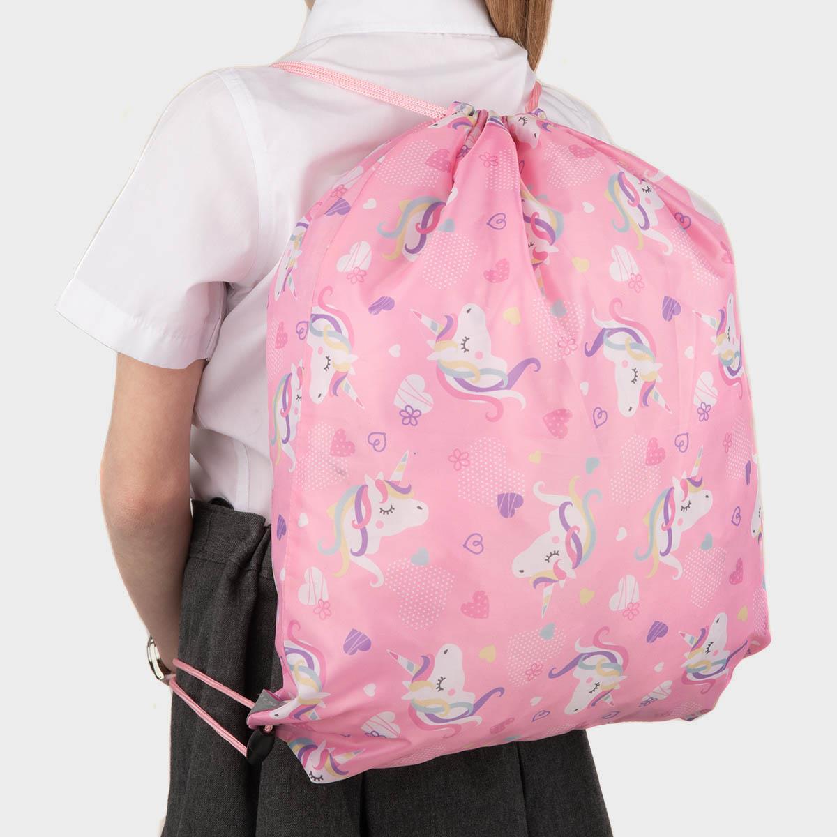 XL Corby Pink Unicorn Pump Bag-901007 | Shoe Zone