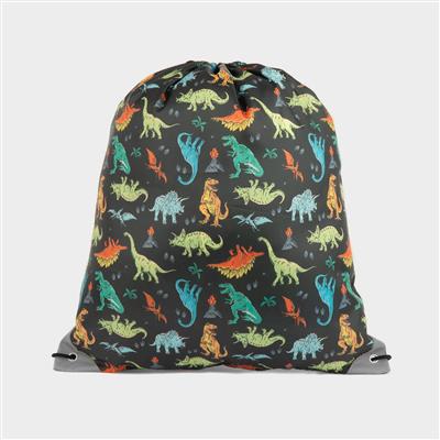 Dawley Black Dinosaur Print Plimsoll Bag