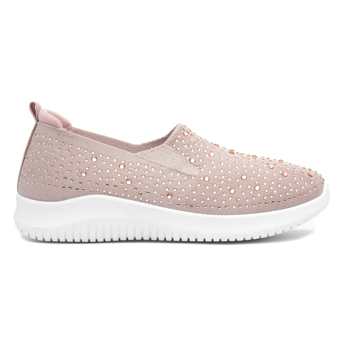 Lilley Drew Womens Blush Diamante Slip On Shoe