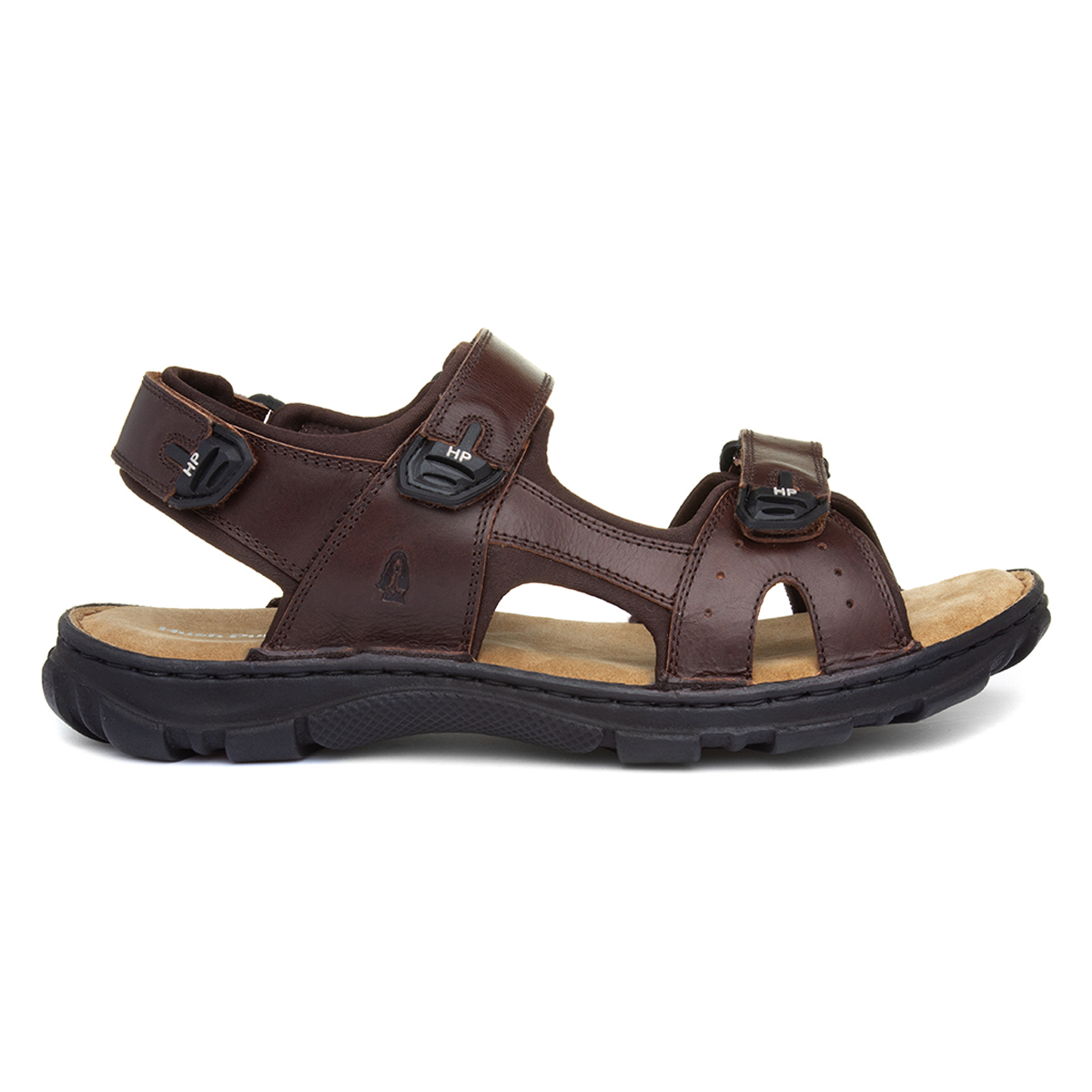 Hush Puppies Avery Mens Brown Leather Sandals