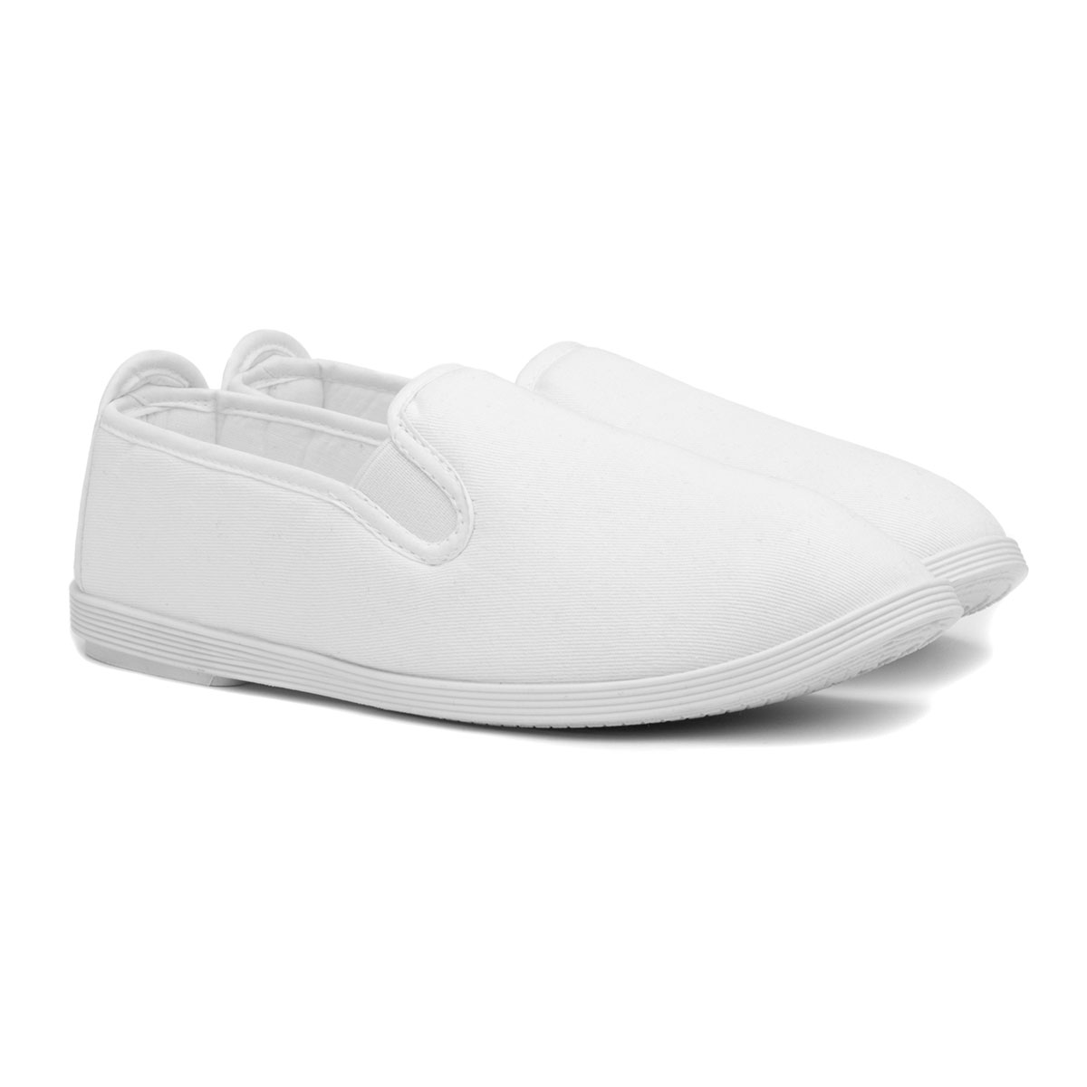 Red Fish Womens White Slip On Canvas Shoe