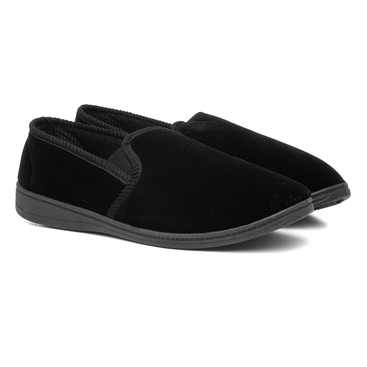 The Slipper Company Ian Mens Black Twin Gusset