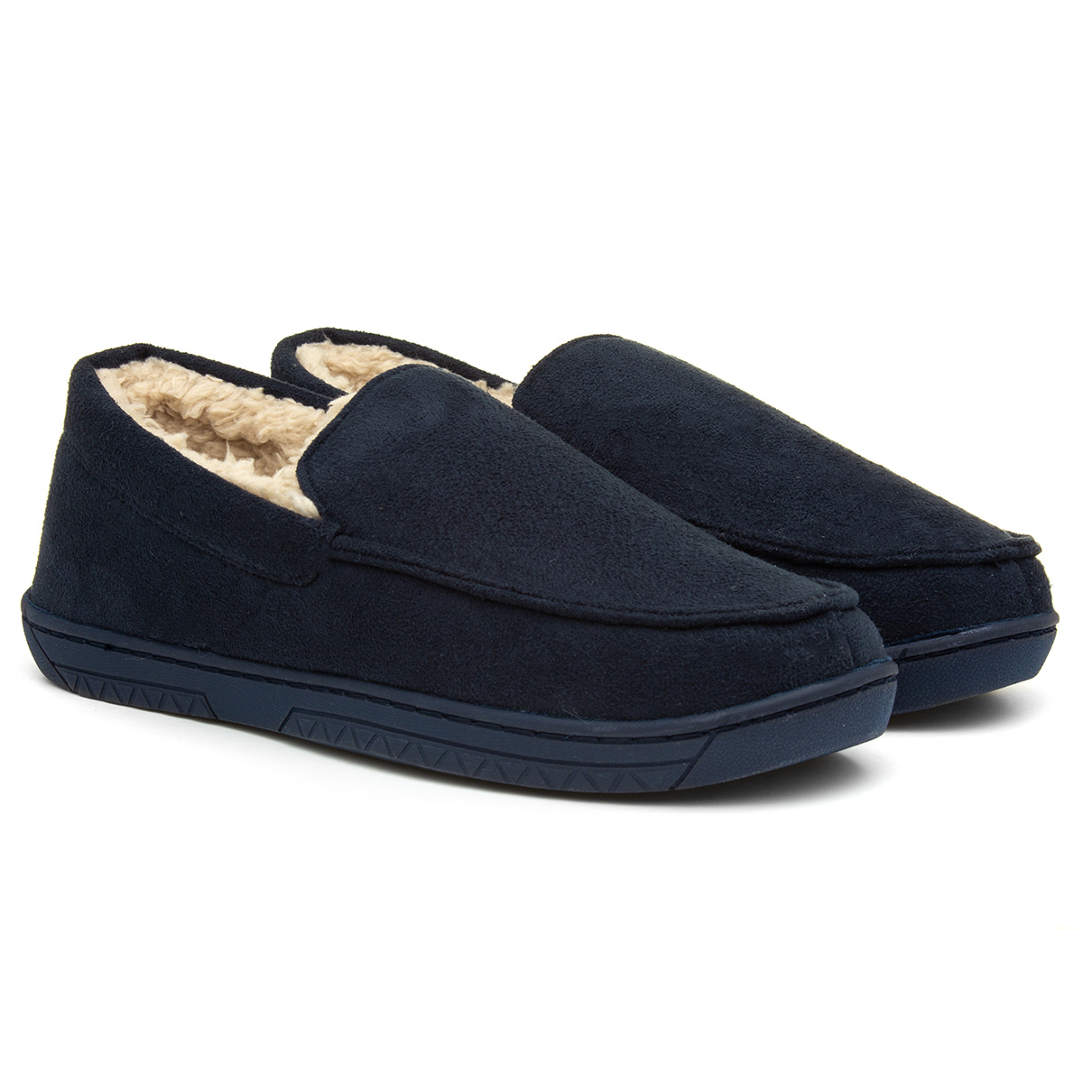 The Slipper Company Otis Mens Navy Moccasin